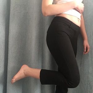 Mid-rise Black Pants